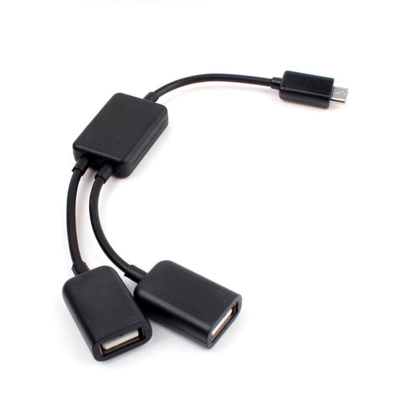 Oem Dual Micro Usb Otg Host Adapter Kabel Met Dual Port Hub Voor Galaxy S5 S4 S3 & Tafel #67731