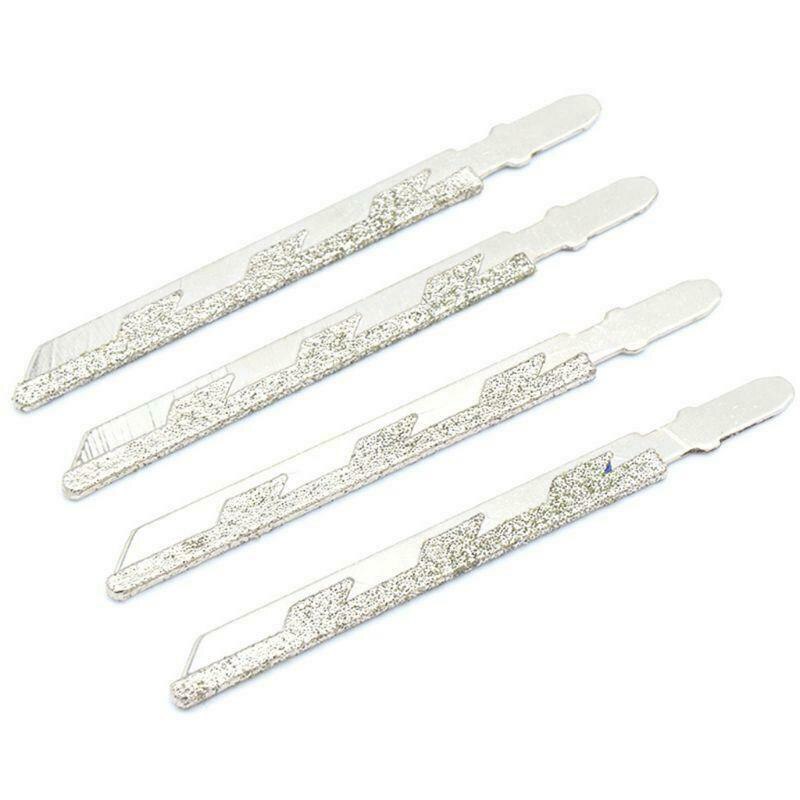 5Pcs 101mm 4 Inch T Shank Jigsaw Blades Diamond Coated Jig Saw Blade Set Masonry Granite Tile Cutting Power Tools Accessories