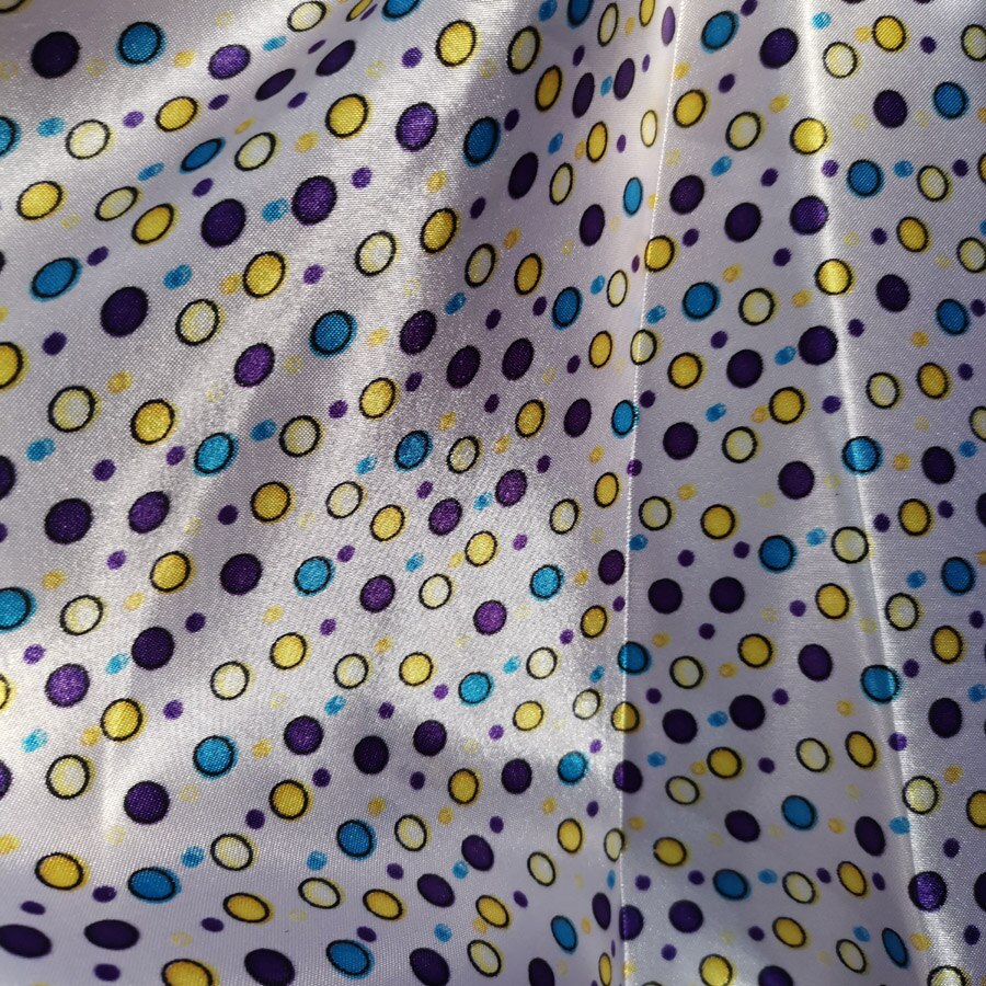 Dejlig dot diy satin stof blødt satin materiale foring håndværk tilda dukke blank charmeuse stof