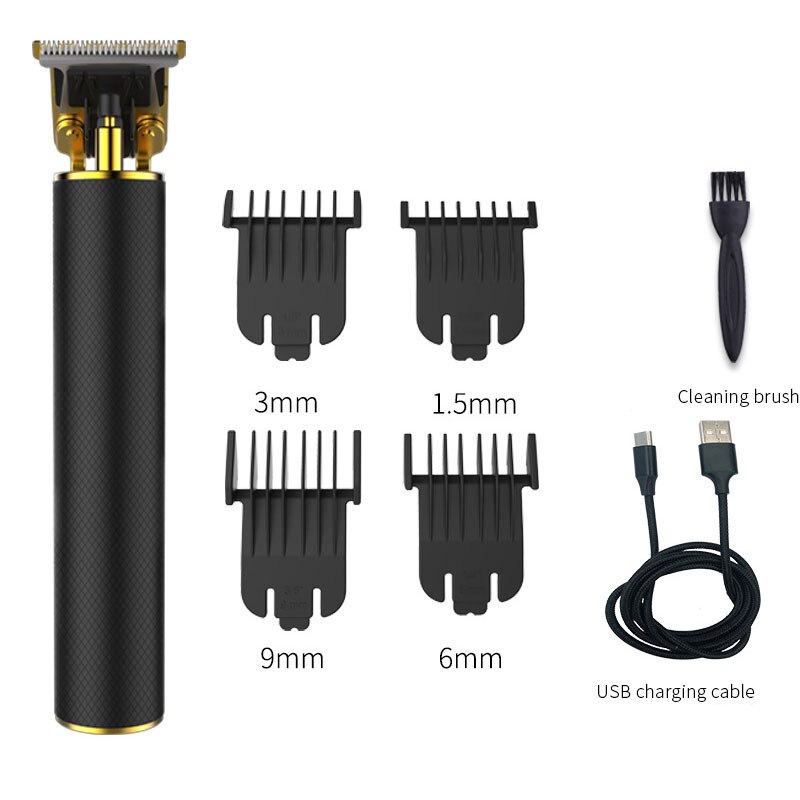 Vgr usb oppladbart hårhårklipper elektrisk hårtrimmer trådløs barbermaskin til menn barberhårskjæremaskin