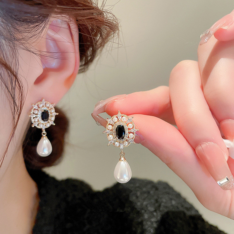 Boucles d'oreilles magnétiques amincissantes lymphatiques pour femmes, strass scintillants, pierre de Quartz, boucles d'oreilles de vidange lymphatique: orange
