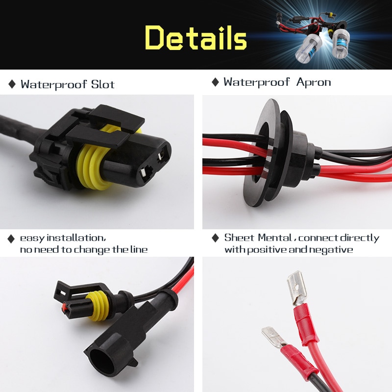 2Stck versteckt-Xenon-Lampen H7 H1 H11 H3 H8 HB4 HB5 880 881 9005 9006 Auto Scheinwerfer Birne Reine weiß Scheinwerfer Ersatz Lichter D020