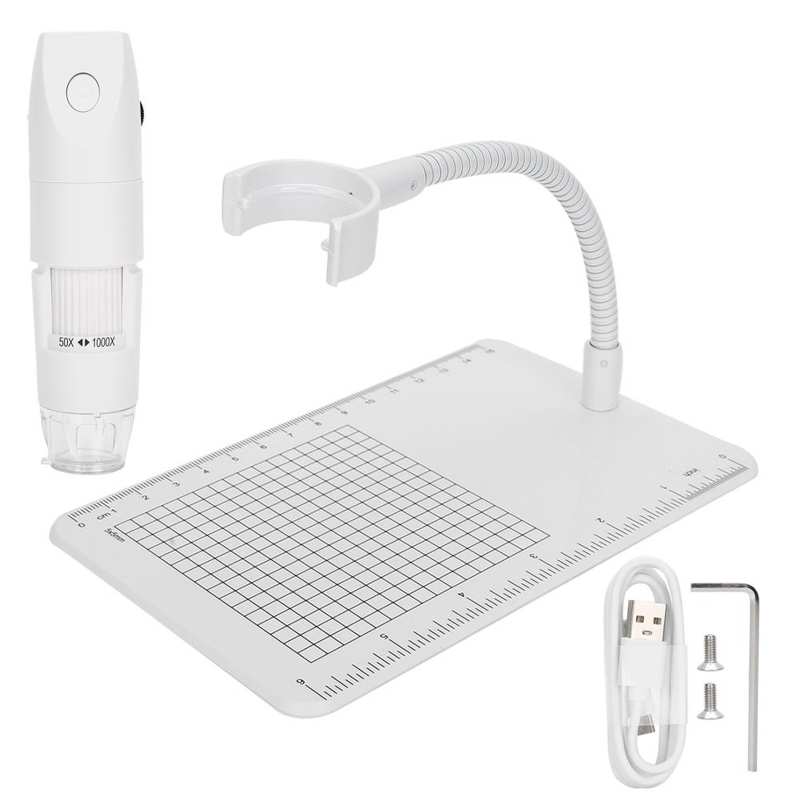 1080p Microscope Adjustable Portable Wireless Microscope Camera for Students with Larger Screen