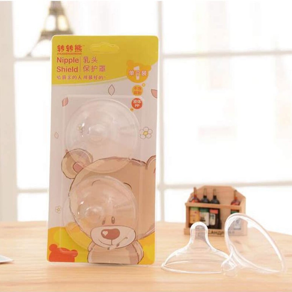 2pcs Round Transparent Nipple Shield Protective Pacifier Shape Reusable Milk Extractor Soft Silicone Safe Washable Breast Pad