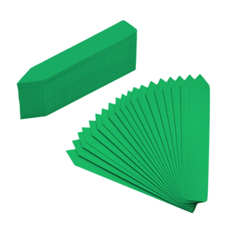 100/20 Pcs Gardening Plant Label Waterproof Plant Markers Plastic Insert Ground Card T shaped Plant Sign: green / 100pcs / L