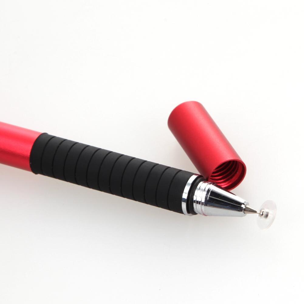 Universal Capacitive Touch Screen Pen 2 in1 Precision Pen For iPhone iPad Smartphones Tablet Multifunction Touchscreen Pen Red