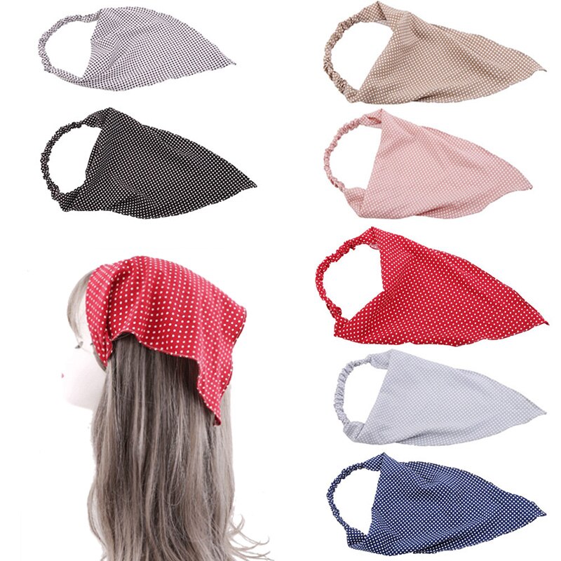 Sciarpe a forma di triangolo alla moda fasce elastiche a punto con Clip moda donna bandane testa avvolgente fascia per la testa accessori per fazzoletti