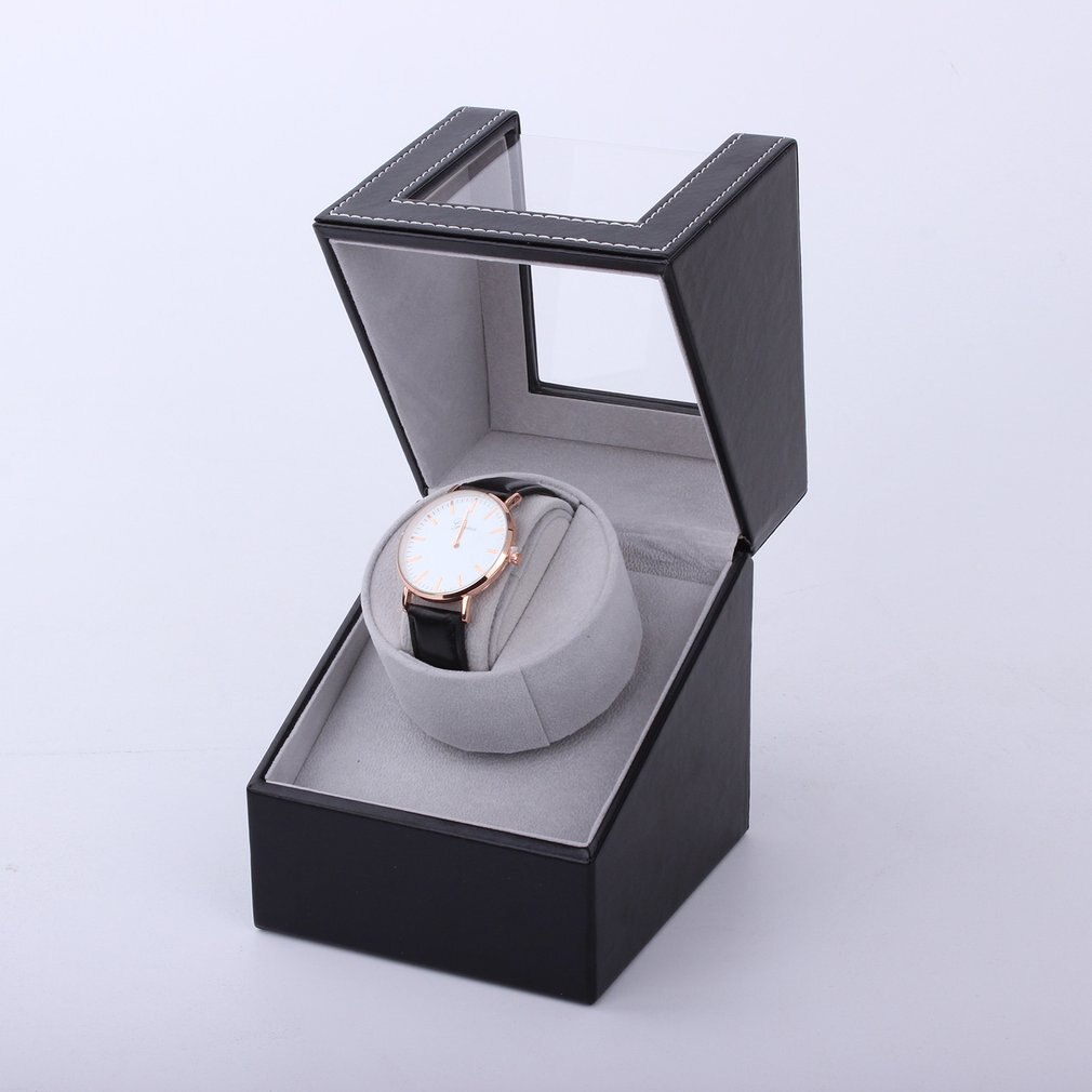 Agitador de reloj con Motor de alta clase con enchufe europeo/US/AU/UK, soporte para devanadera, exhibidor automático, mecánico, negro y marrón