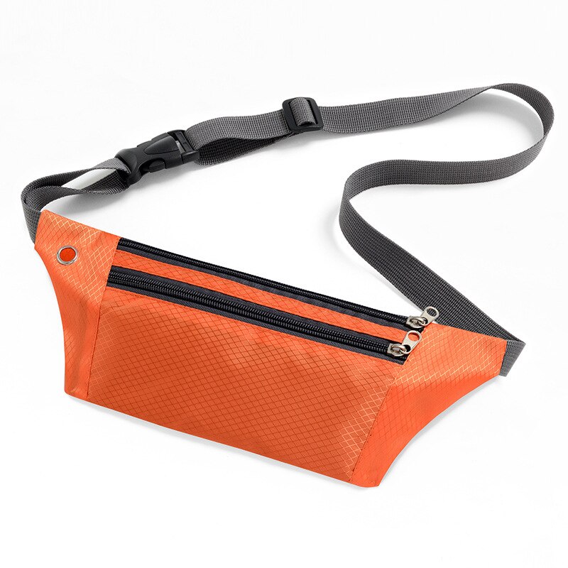 Brivilas Vrouwen Mannen Sport Taille Tas Riem Waterdichte Run Close Portemonnee Stealth Nylon Zip Telefoon Tassen Unisex: Oranje