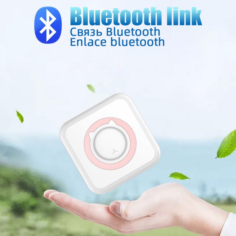 Mini Portable Thermal Printer Paper Photo Pocket Thermal Printing Wireless BT Connect Printer 200dpi Photo Lable for iOS/Android