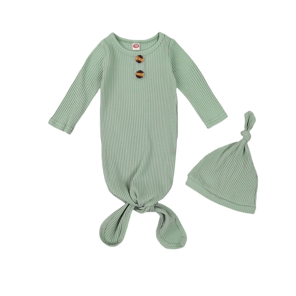 automne printemps enfant en bas âge bébé filles garçons sac de couchage infantile à manches longues col rond -né enveloppement confort sac de couchage + chapeau 0-6M: green / 80