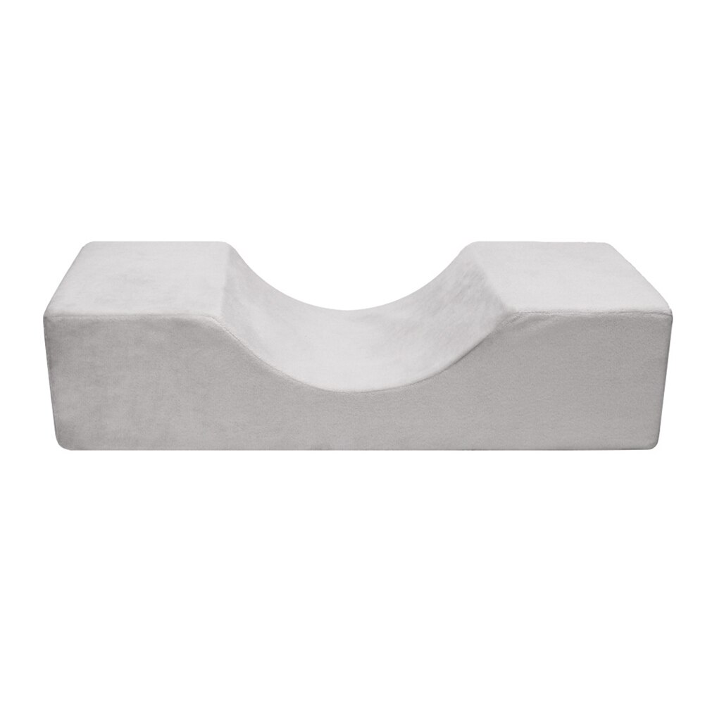 Oreiller de faux-cils en mousse à mémoire de forme, doux, Support de cou, appui-tête plat, étui d&#39;extension de cils, outil de beauté pour Salon de maquillage: Grey