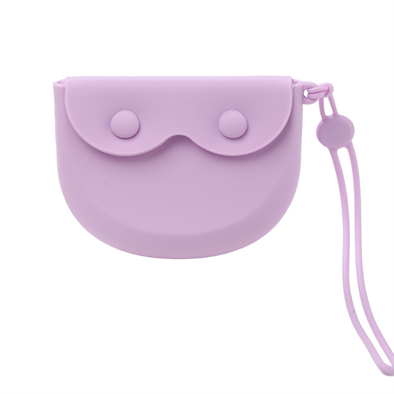 Solid Color Silicone Square Coin Purse INS Mini Small Item Bag Lipstick Cosmetic Bag Data Cable Storage Bag Women: Gold