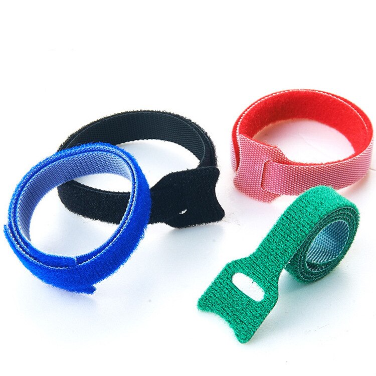 10Pcs 12mmx200mm Magic Tape Wiring Harness Tapes Velcros cable tie Cord Computer Cable Winder Cable Ties Hook Loop Fastener Tape