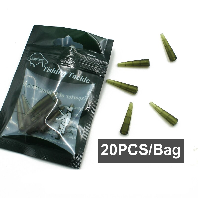 20 stk karpe fiske anti floke ermer myk gummi hale kjegler chod perler helikopter rigger karpe fiske metode matere tilbehør