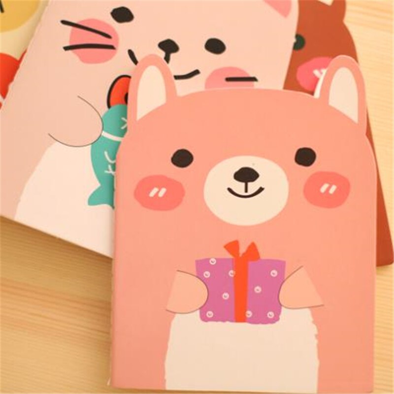 1Pcs Mini Cartoon Animal Shape Notepad Journal Diary Notebook Writting Paper Cute Memorandum School Supplies Stationery For Kids