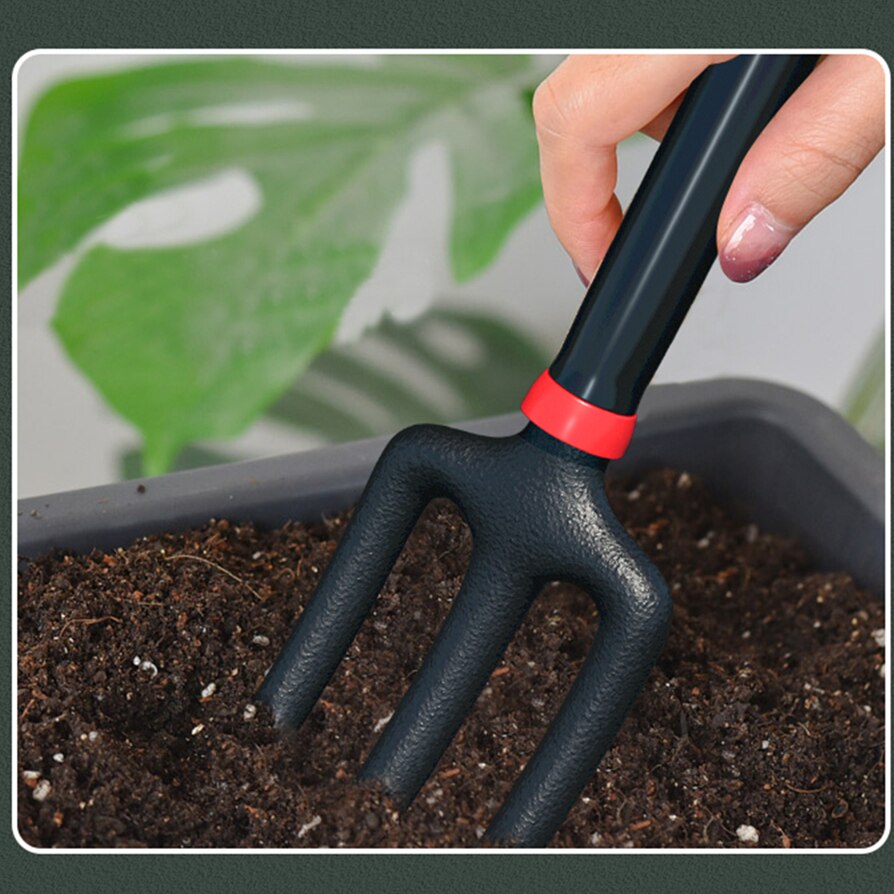 30cm Handy Garden Fork 45 Carbon Steel Handle Garden Tools Long Farm Digging Fork Hand tools for Garden Spade Shovel