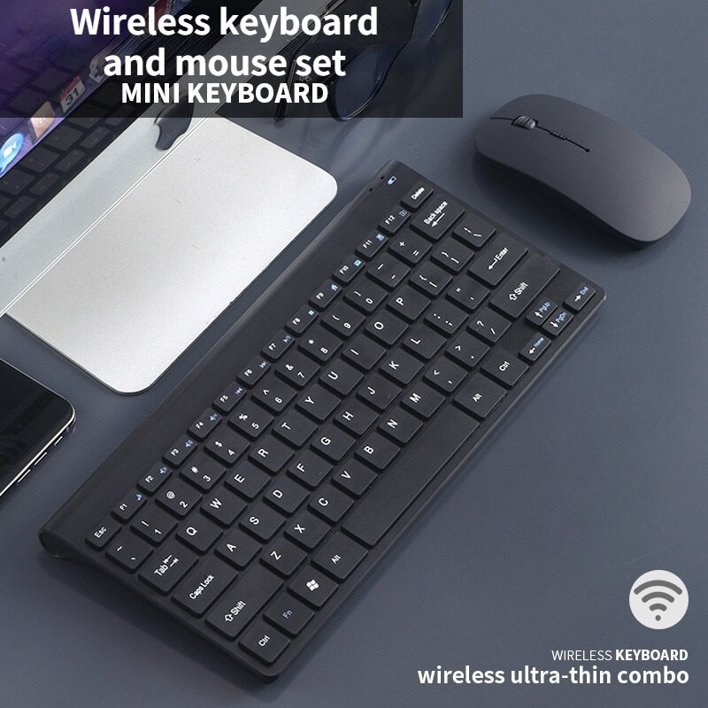 2.4G Wireless Keyboard and Mouse Mini Keyboard Mouse Set Protable Combo For Notebook Laptop Mac Desktop PC Computer