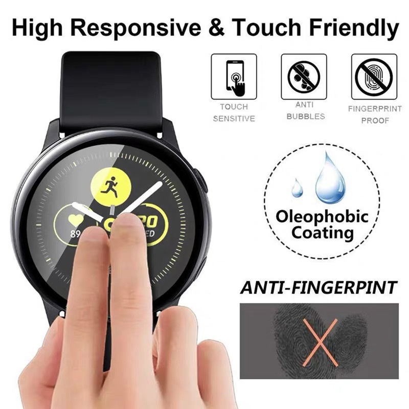 3D Curved Soft Fibre Full Coverage Screen Protector Film Cover For Samsung Galaxy Watch Active 1/ Active 2 40mm 44mm Smart Watch