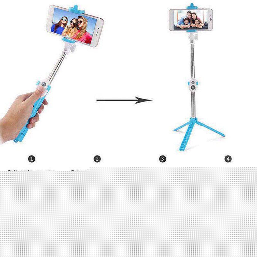 3 in 1 Wireless Mini Selfie Stick Rod Tripod with Remote Control Live Photo Holder Self-timer Pole Photographs