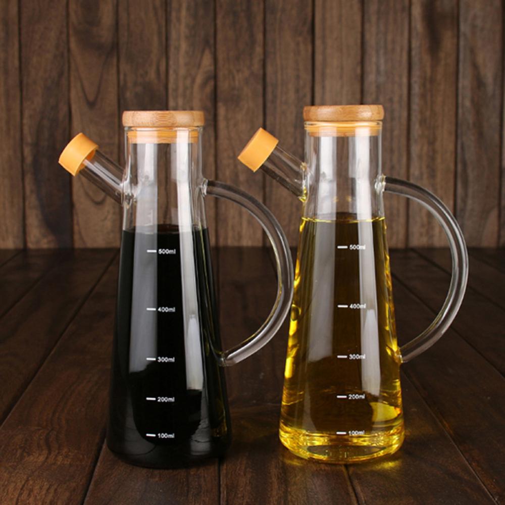 Ampolla in vetro da 500ml di olio di oliva borosilicato ad contralto contenuto di aceto