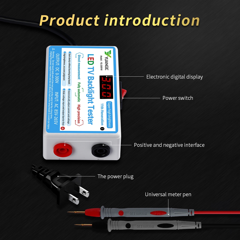 12W LED Lamp Detector TV Backlight Tester Multipurpose LED Strips Beads Test Tool Measurement Instruments for LED Light Tester