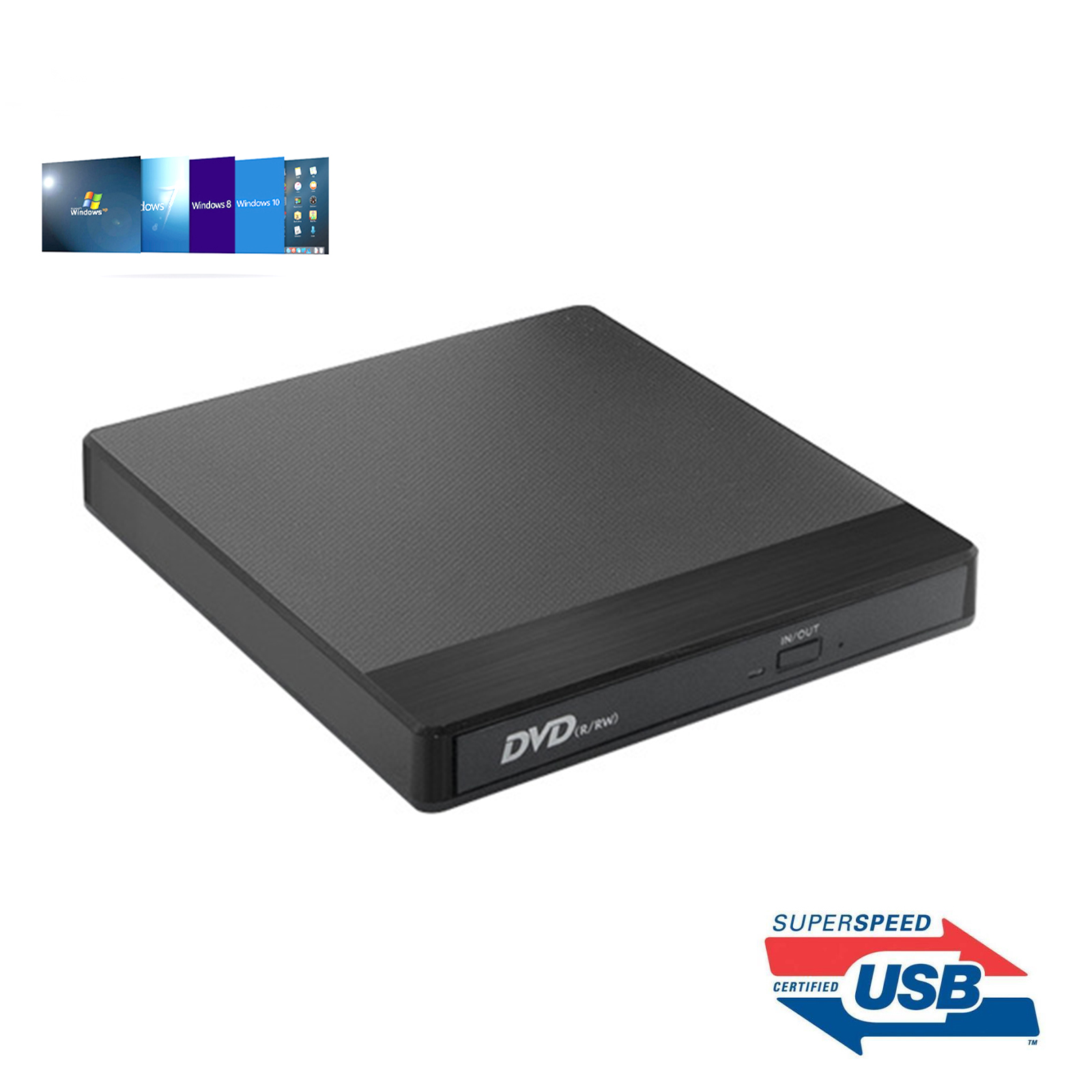 USB 3.0 DVD Drive CD Burner Drive-free High-speed Read-write Recorder External DVD-RW Player Writer Reader With USB/SD/TF Slot