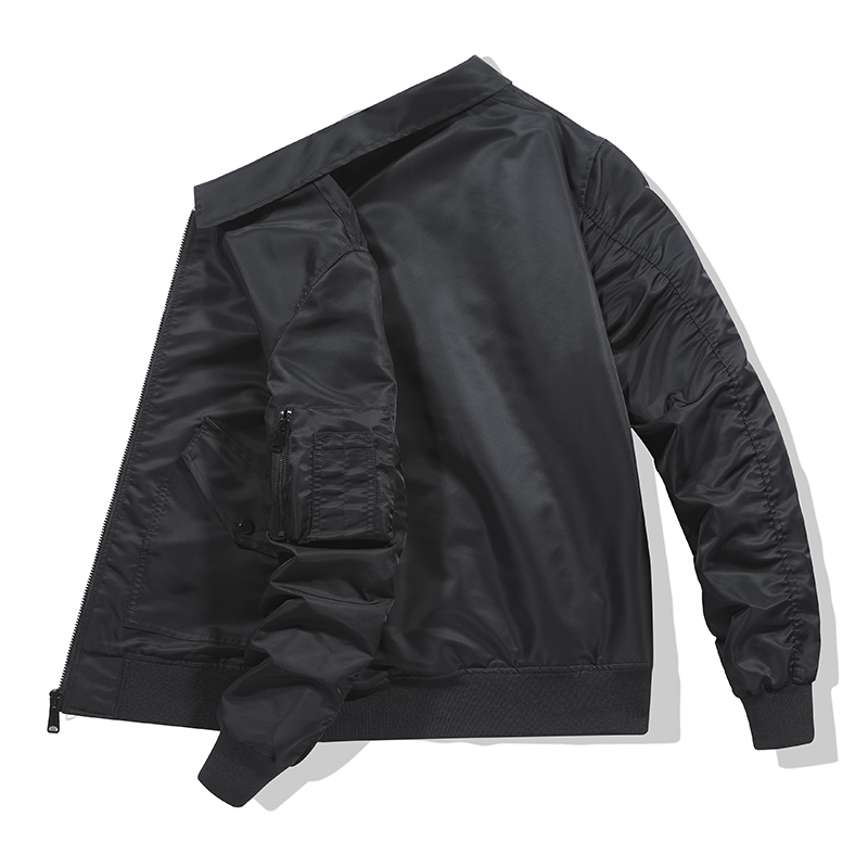 Chaqueta de piloto de la Fuerza Aérea MA1 para hombre, traje de béisbol de color sólido, chaqueta de trabajo de gran tamaño, de , temporada de otoño,