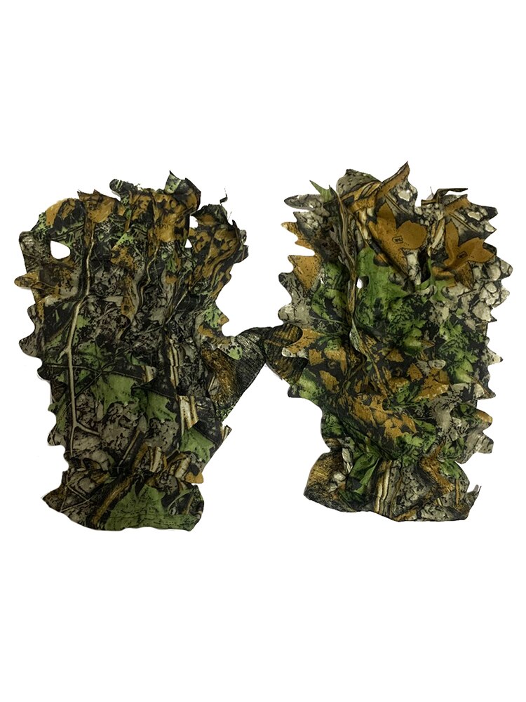 3D Camo Handschuhe Hinterhältige Komfortable Nicht-rutsch Langlebig 3D Blatt Handschuhe Für draussen Jagd Schießen Fotografie Bionische Handschuh