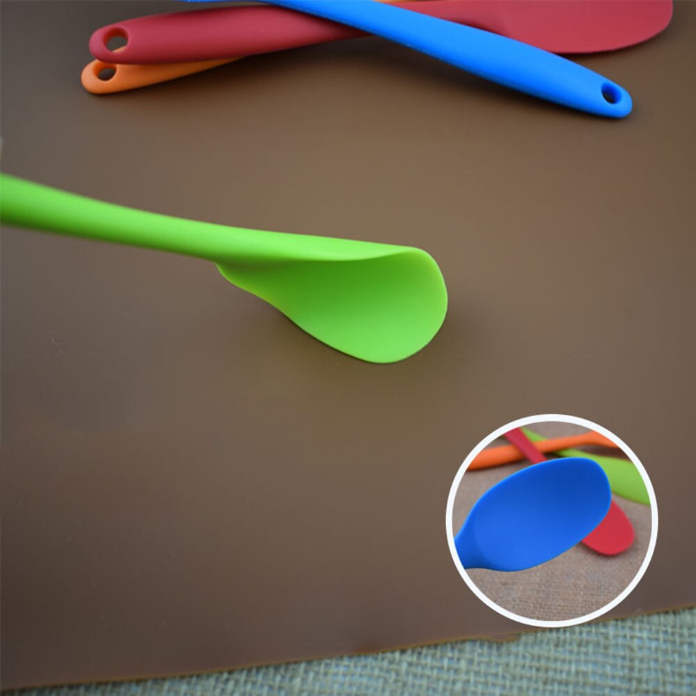Cake Butter Spatula Silicone Spoon Mixing Spoon Long-handled Cooking Utensils Tableware Kitchen Soup Spoons Mixer Cooking Tools