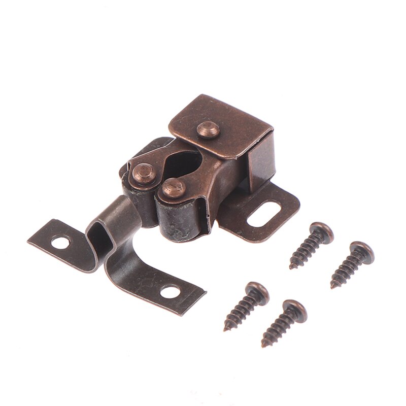 Dubbele Roller Vangst + Schroeven Kast Kast Deur Klink Sloten Hardware Tool: Copper