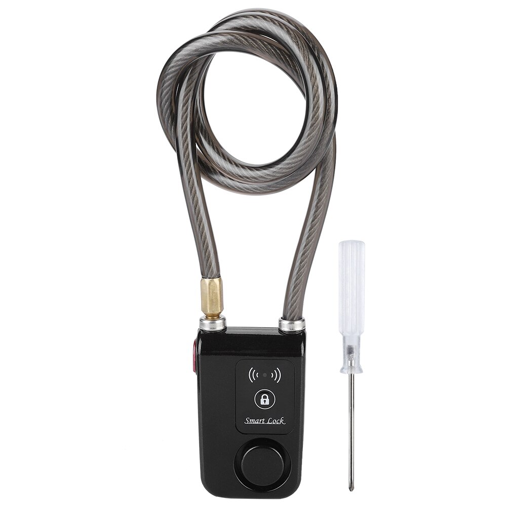 80cm slimme sleutelloze bluetooth-sloten, waterdicht, 110db- draads antidiefstalalarm, fietsslot met anti-demontagefunctie