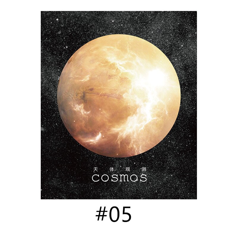 30 stk / pakke planet jord pluto måne mini memo pad n gange klistermærker skoleforsyning bogmærkeetiket: 05