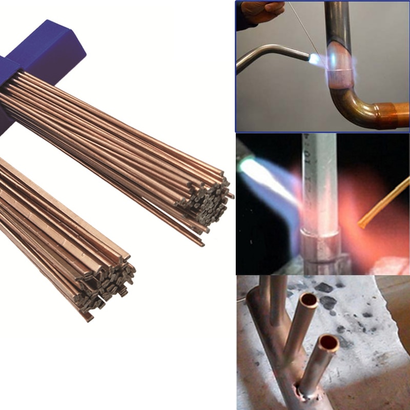 5/10PCS Length 500mm Welding Wire Refrigerator Air Conditioning Copper Tube Welding Phosphor Copper Welding Rod Without Core
