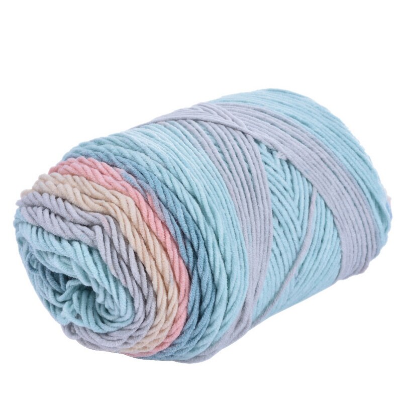 100G Solid/Regenboog Kleur Hand Geweven Katoenen Garen Zachte Gehaakte Dikke Garen Voor Hand Breien Warme Trui sofa Kussen Sjaal Diy: 09