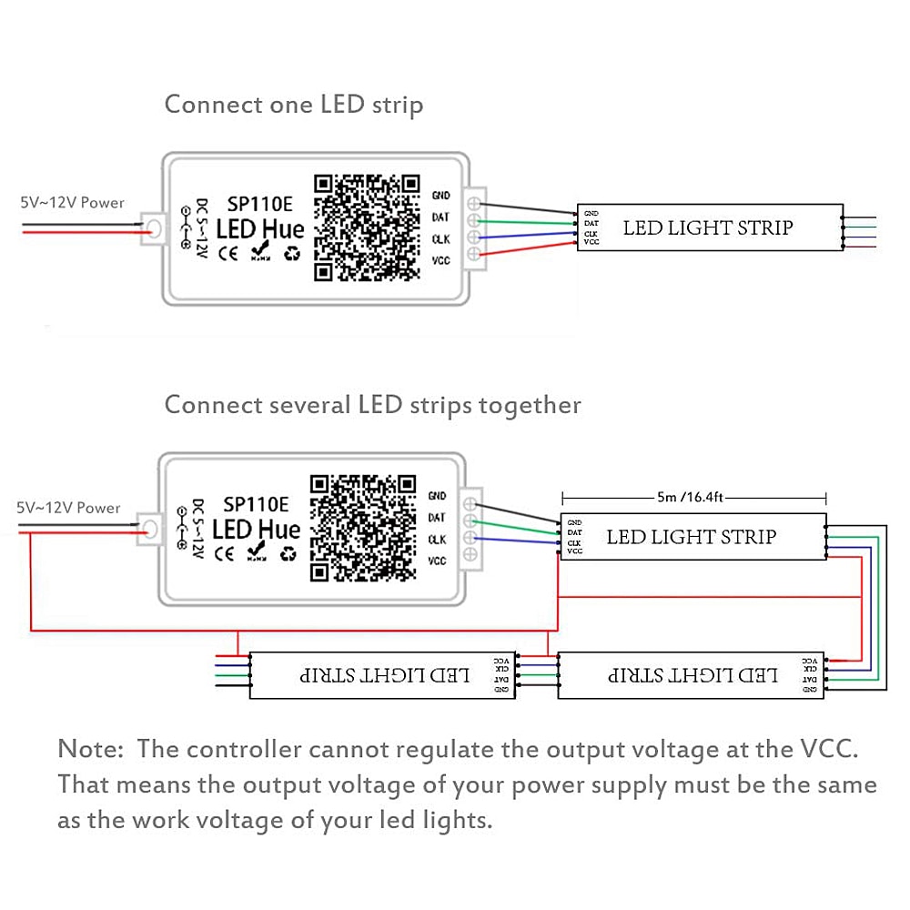 Sp110e bluetooth controller til  ws2801 ws2812b sk6812 rgb rgbw magiske lys led pixel strip ios android smartphone app kontrol