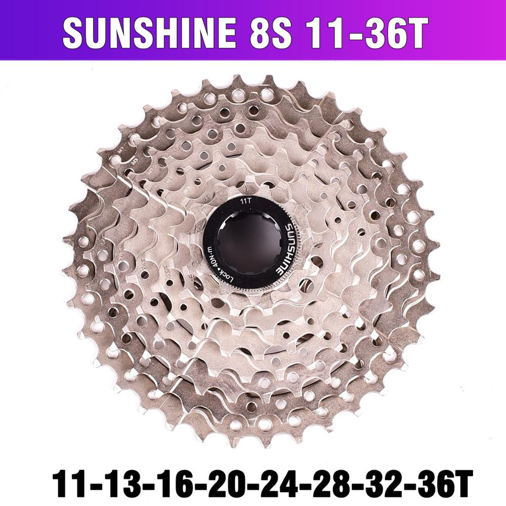 SUNSHINE MTB Bike Freewheel For 8 speed 8S 11-32 36 40 42T MTB Mountain Bike Flywheel 8 24 Speed Cassette Sprocket