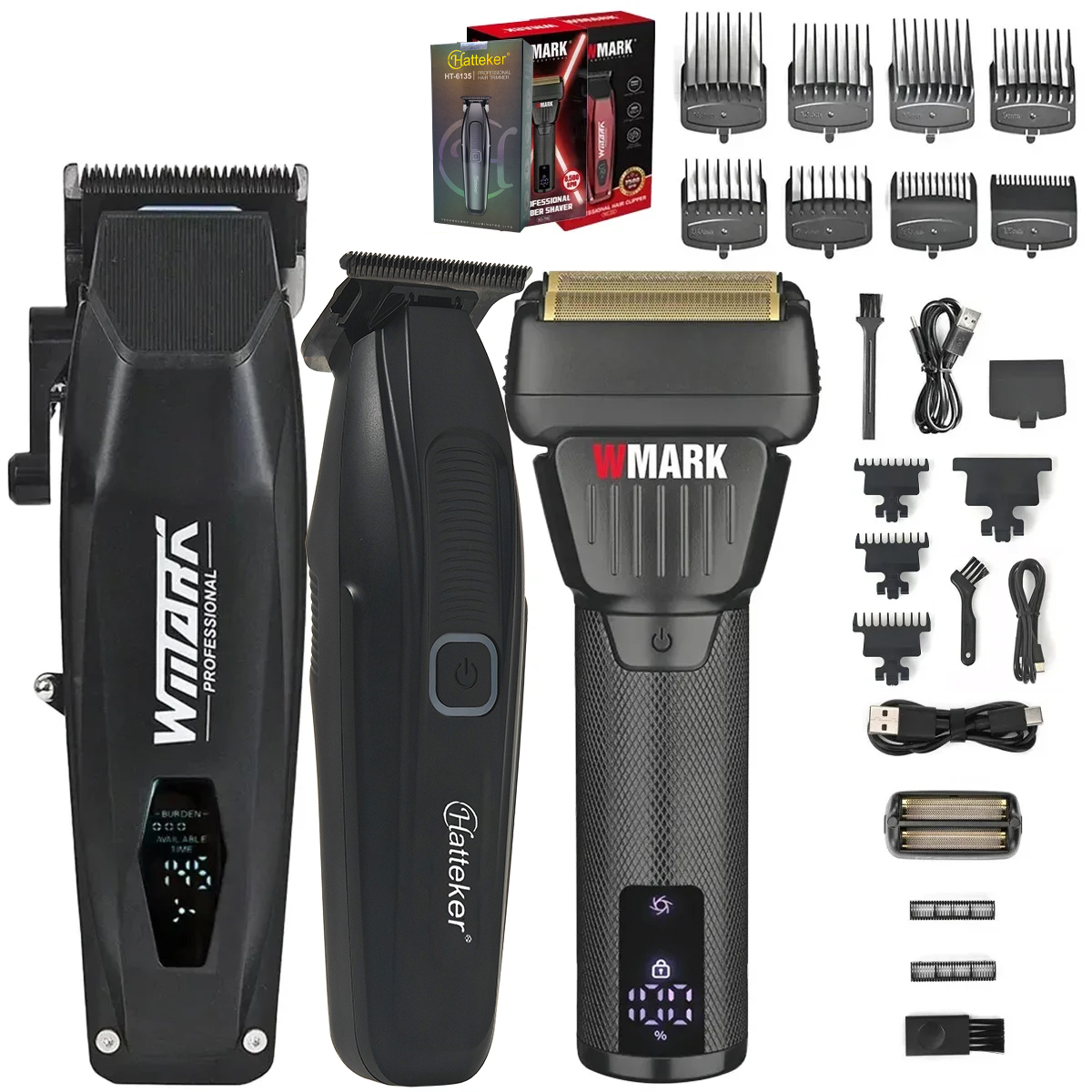7500 RPM Professionele Tondeuse 0 Afstand DLC Blade Kapper Set 9000 RPM Scheerapparaat Haar Snijmachine Salon Elektrische tondeuse
