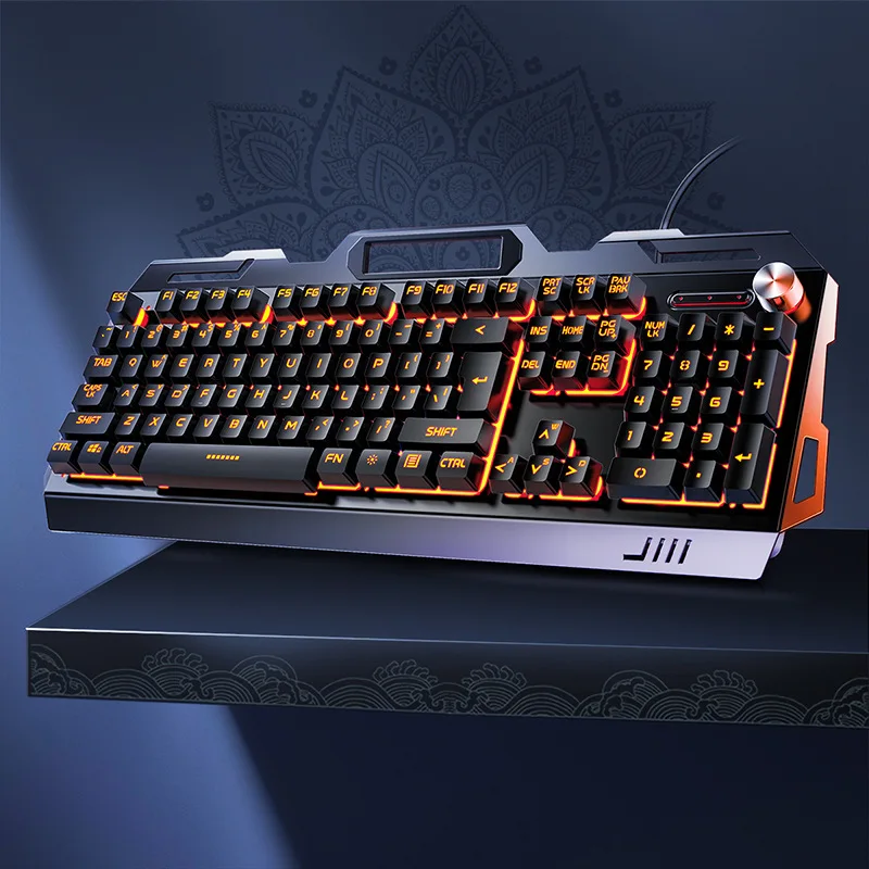 Klawiatura dla graczy RGB Klawiatura do gier i mysz Słuchawki Zestaw dla graczy Podświetlana przewodowa klawiatura komputerowa USB Do laptopa PC 3 In1 Teclado: Czerwona róża