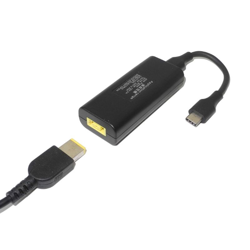 DC USB Type C Male Power Charger Converter Adapter Connector For Lenovo Dell Hp Asus Laptop Adapter 20V 3.25A Square Plug Female