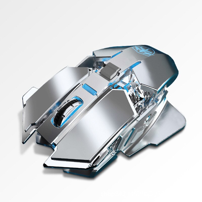 Ergonomic 2.4GHz Wireless Gaming Mouse Office Computer-Mause Laptop Optical 6400DPI For PC: Silver