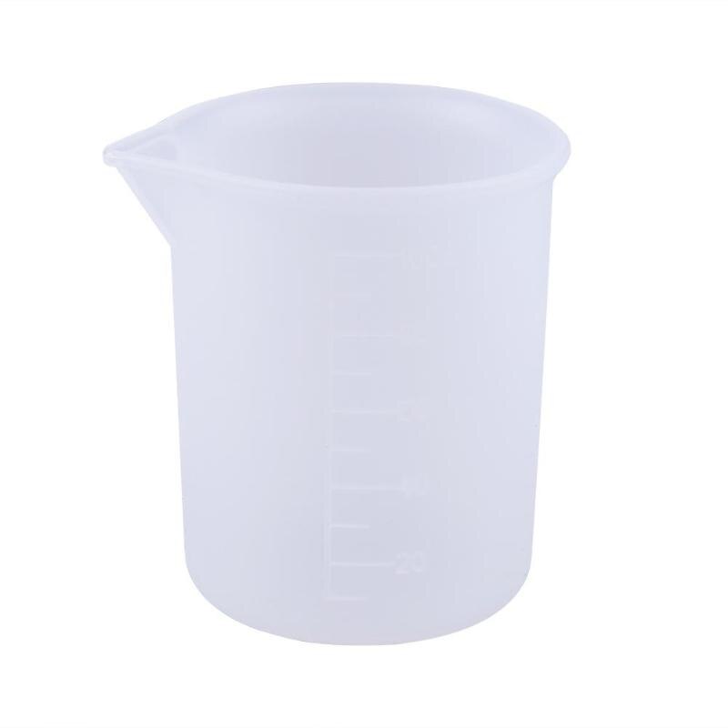 100ml Siliconen Zachte Maatbeker Kristal Lijm Transparant Cup DIY Cake Bakvorm Tool met Schaal Keuken Meetinstrumenten