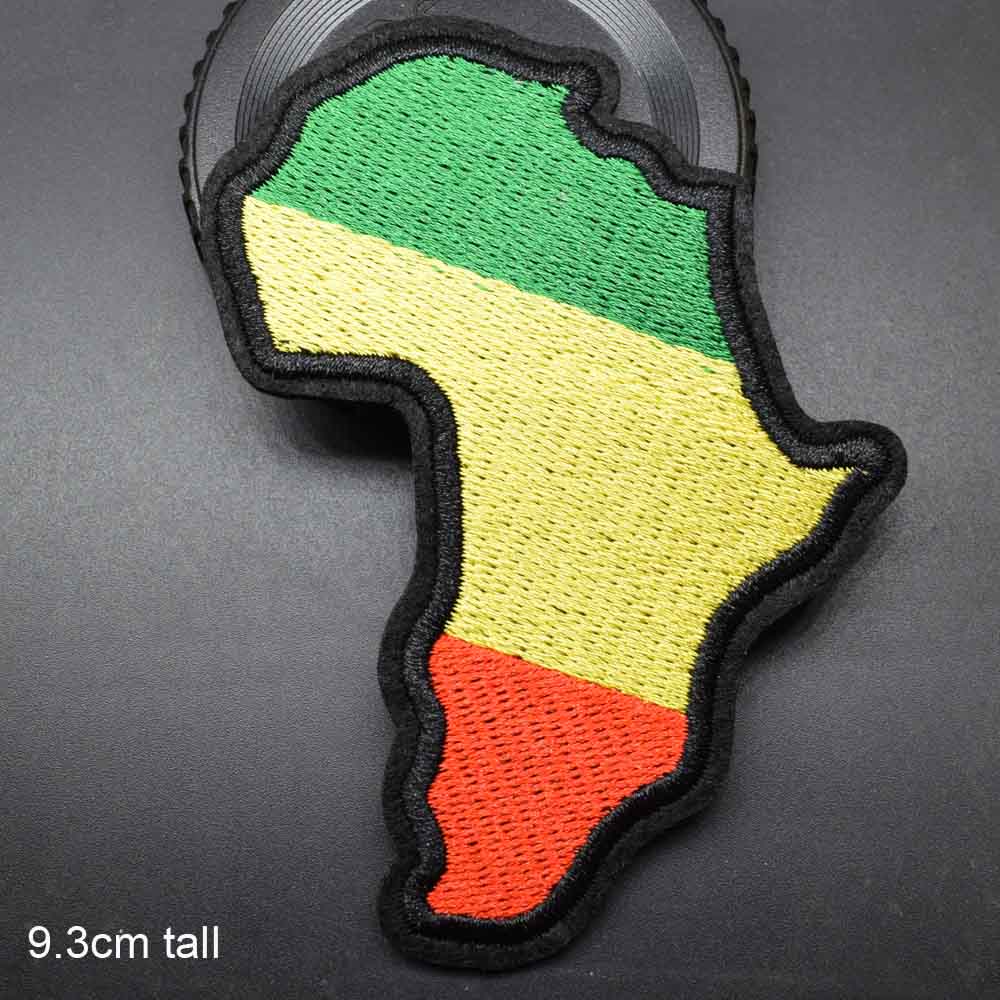 Australië italië afrika kaart strijken op geborduurde kleding patches voor kleding stickers kledingstuk: Lvhuanghong ditu