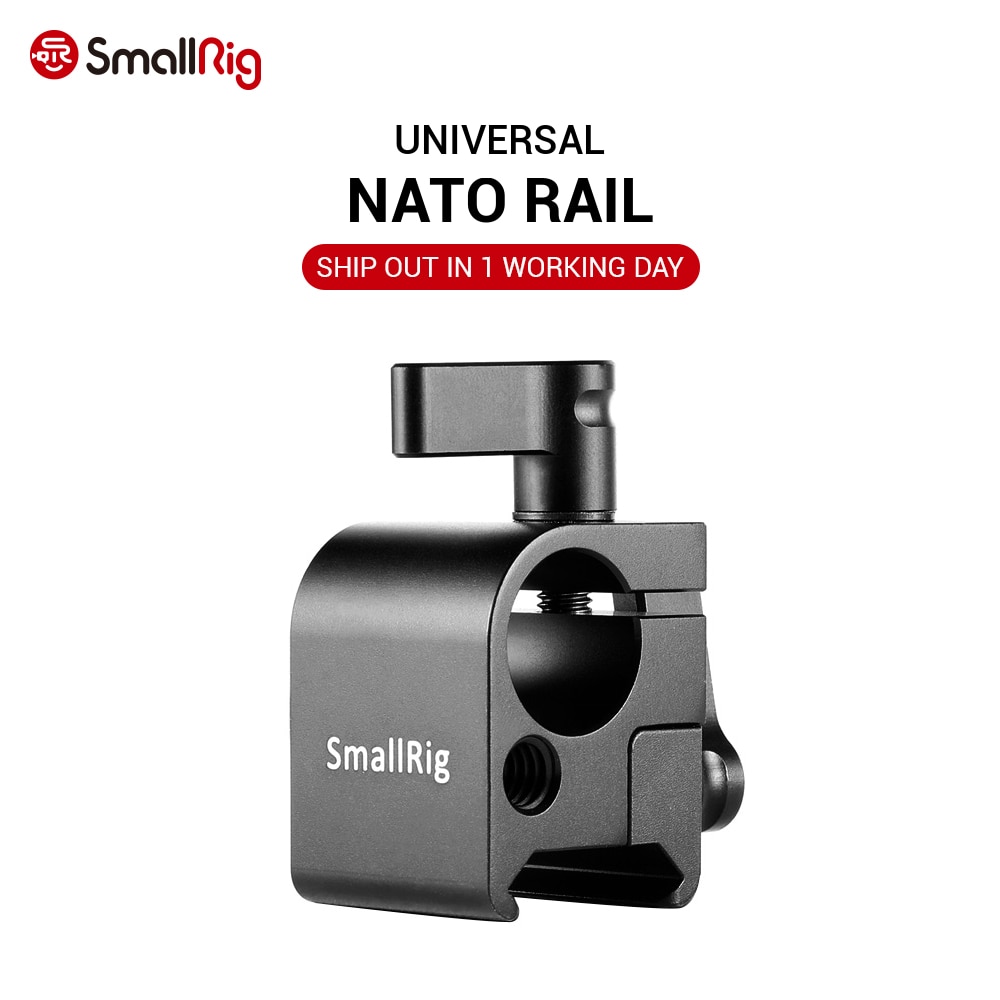 SmallRig SWAT Nato Rail with 15mm Rod Clamp Aluminum Camera Rig Quick Release for Monitor viewfinder attach 1254