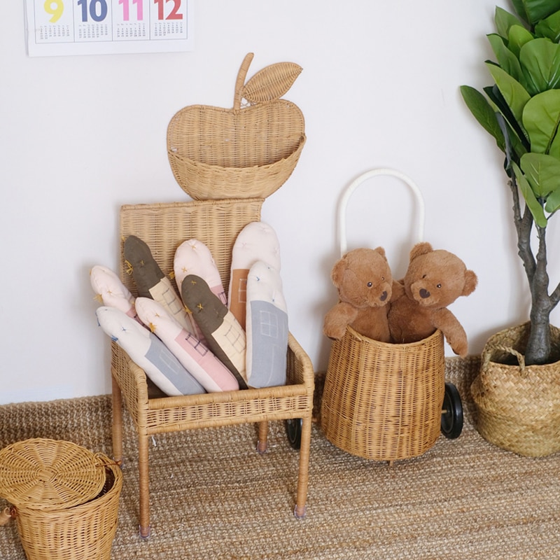 Handmade Rattan Korb totes Umweltfreundliche Hause Nette Kinder Lagerung Picknick Handtasche Frau Wicker hand-gewebt Kupplung