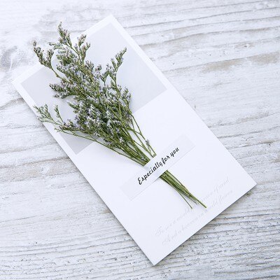 1 stk rose tørkede blomster kort invitasjoner postkort kort invitasjoner postkort bryllupsfest festival gratulasjonskort: L