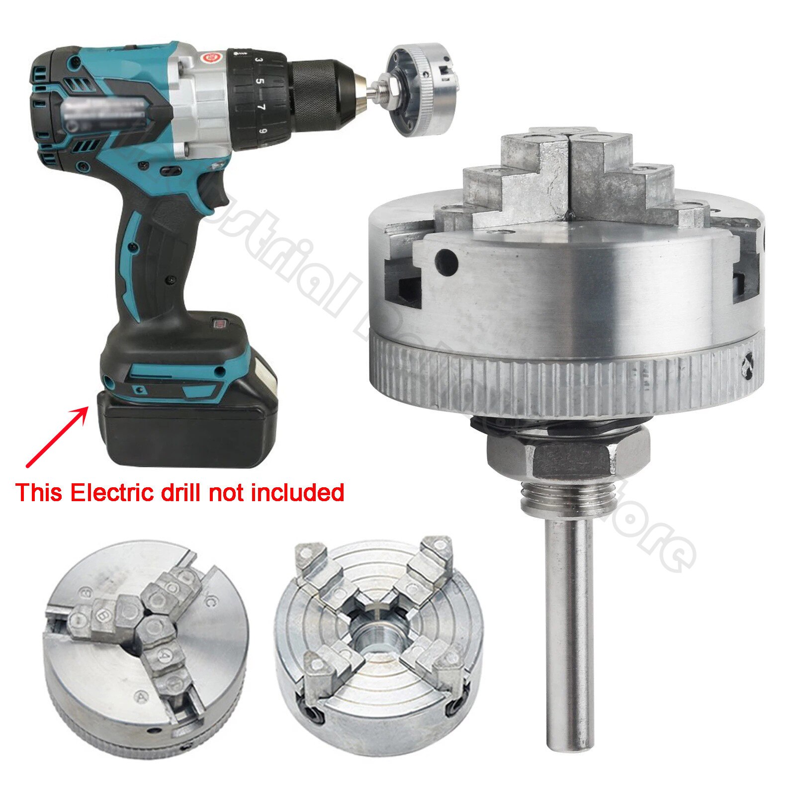 Z011 Mini Drill Chuck Zinc Alloy Manual Self-Centering Metal 3-Jaw 4 Jaw Lathe Chuck With 2 Chuck Key For CNC Lathe Machine Tool