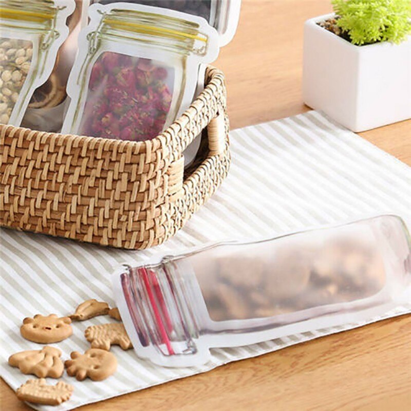 Mason Jar-Botes de almacenaje de alimentos frescos estancos, organizador de cocina, para dulces y frutos secos