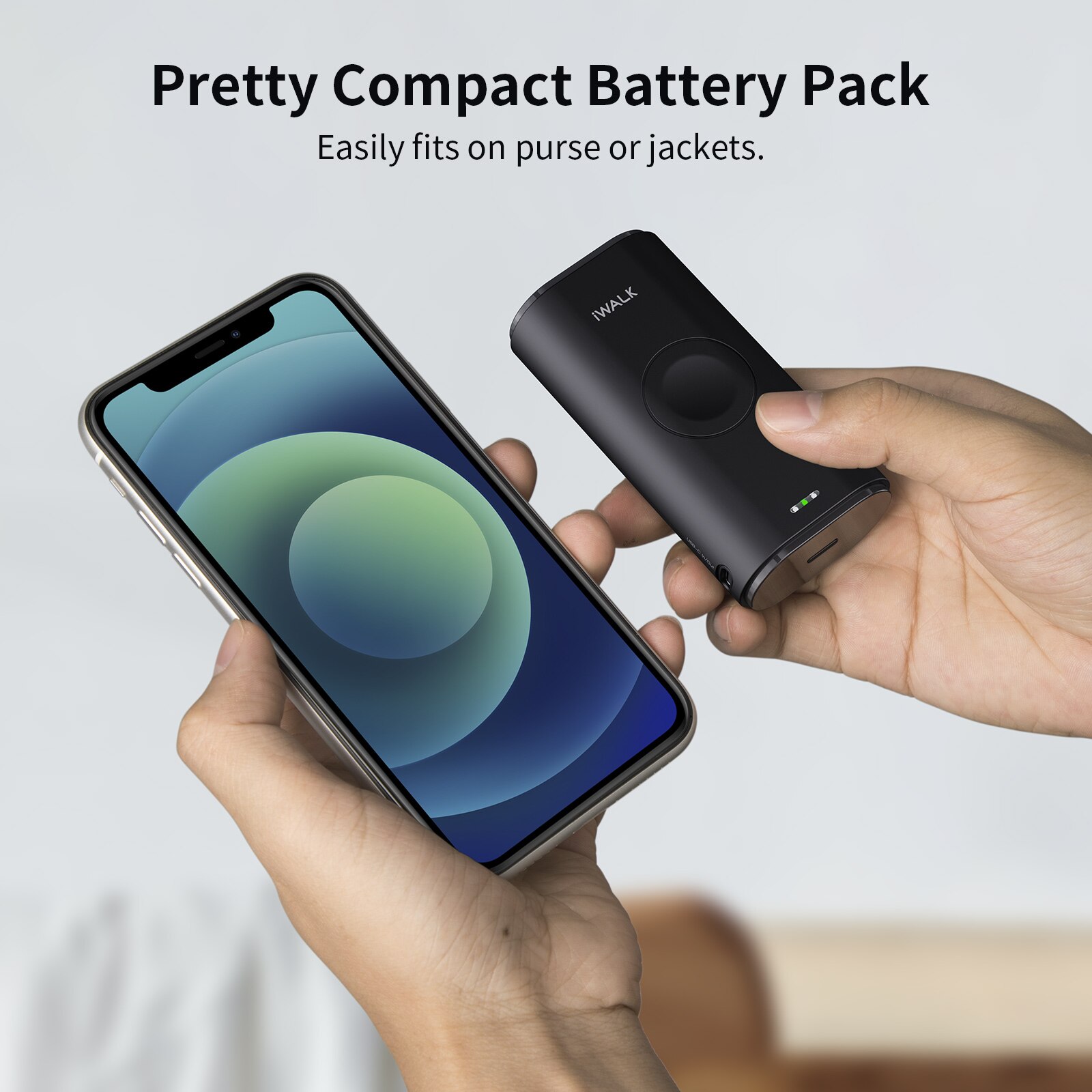 iWALK Portable Apple Watch Charger, 9000mAh Power Bank with Built in Cable, Apple Watch and Phone Charger, Compatible with Apple