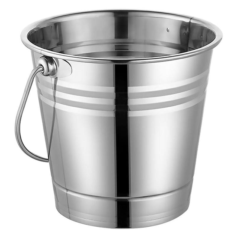 1pc 3.0l ishink i rostfritt stål bärbar iskylare med handtag iskubsbehållare för vin champagne öl utan